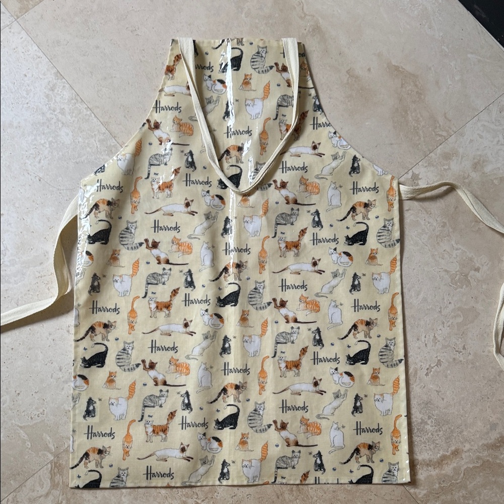 Harrods Cat Print Apron